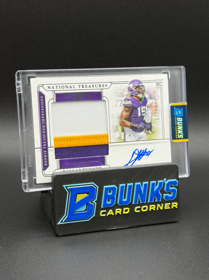 2024 Dallas Turner Patch Auto National Treasures RC 57/99