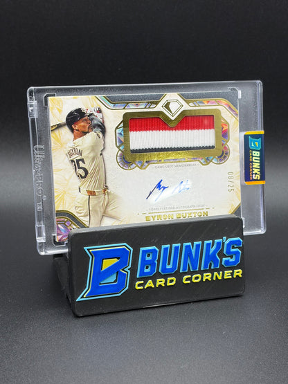 2025 Byron Buxton Topps Diamond Icons 3 Color Jersey Gold Foil 8/25