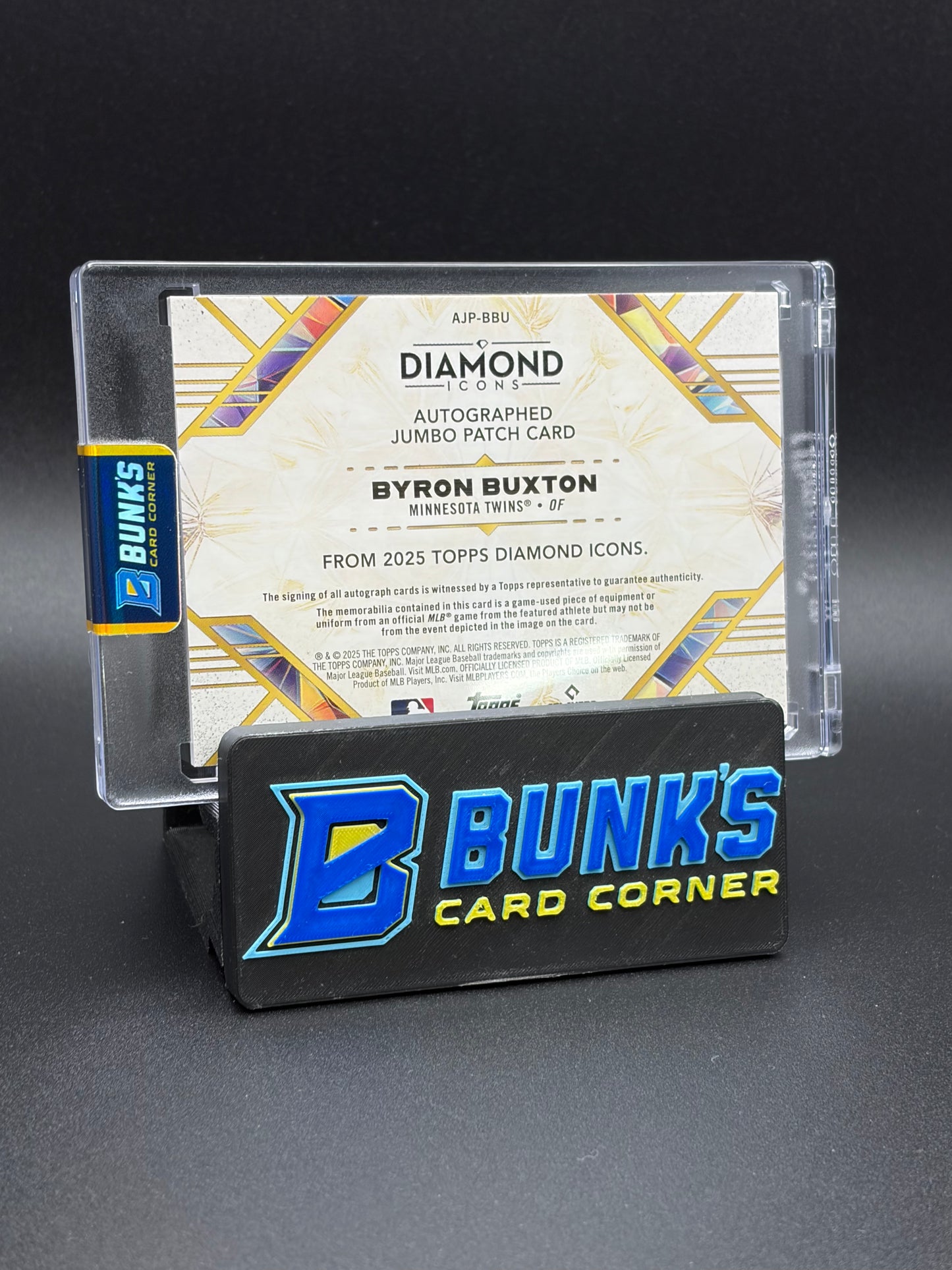 2025 Byron Buxton Topps Diamond Icons 3 Color Jersey Gold Foil 8/25