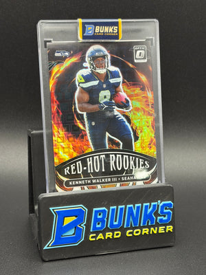2022 Kenneth Walker III Donruss Optic Panini Red Hot Rookies 21/25