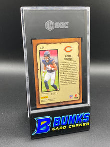 2024 Rome Odunze Notoriety Blue Fluorescent Prizm 10/15 SGC 9.5 (Box A19)