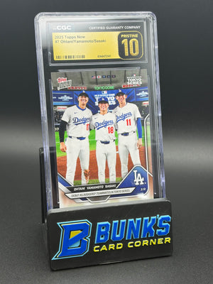 2025 Ohtani & Yamamoto & Saski Topps Now CGC Pristine 10