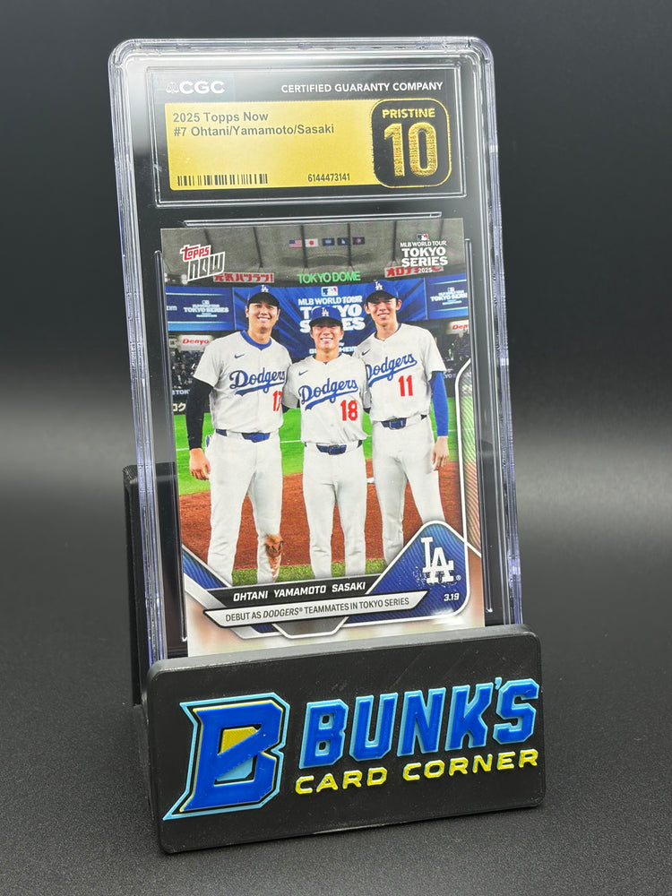 2025 Ohtani & Yamamoto & Saski Topps Now CGC Pristine 10