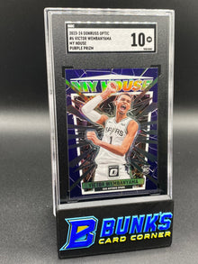 2023-24 Victor Wembanyama My House Purple Prizm SGC 10 (Box A19)
