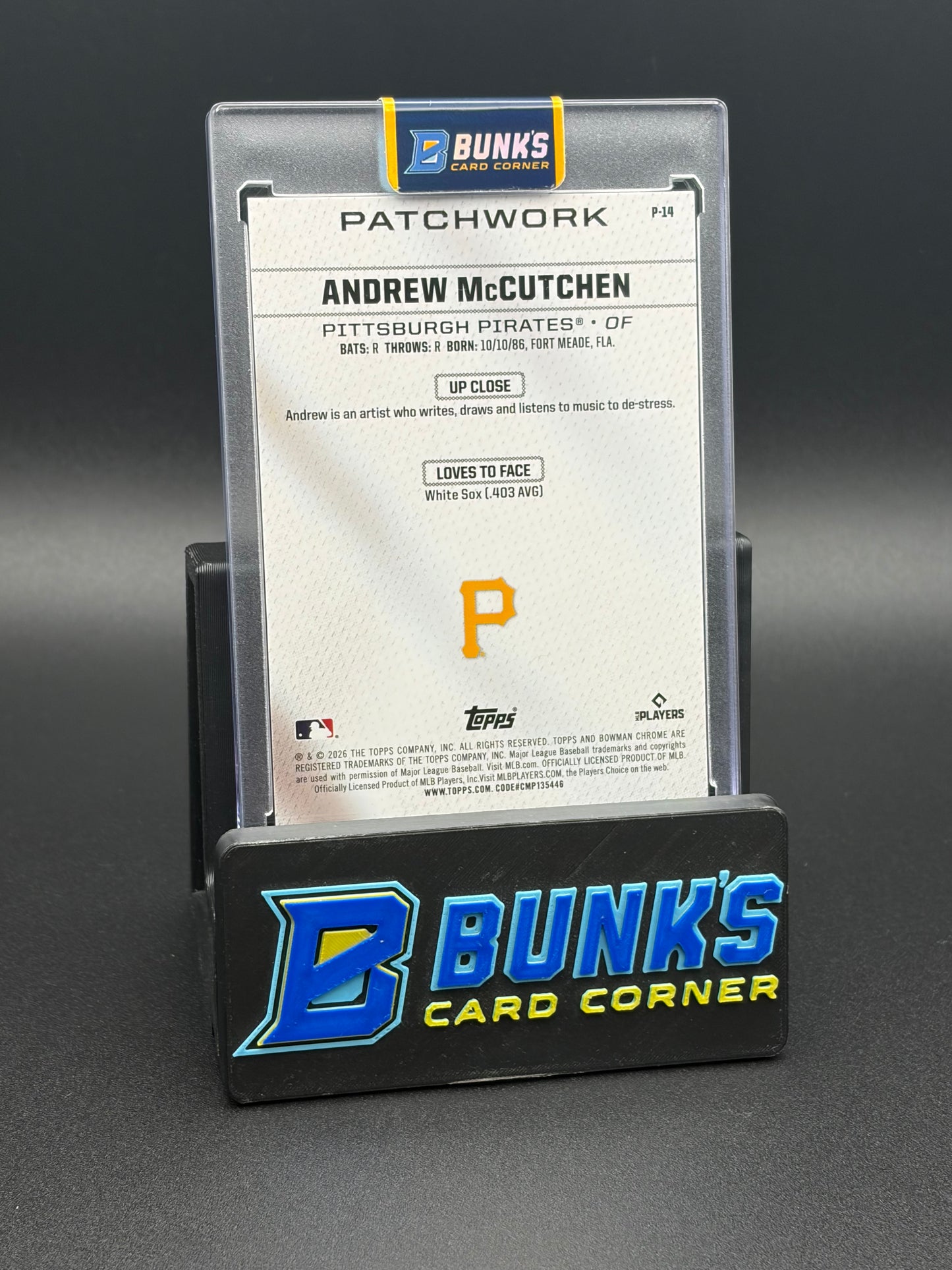 2026 Andrew McCutchen Up Close Patchwork SP