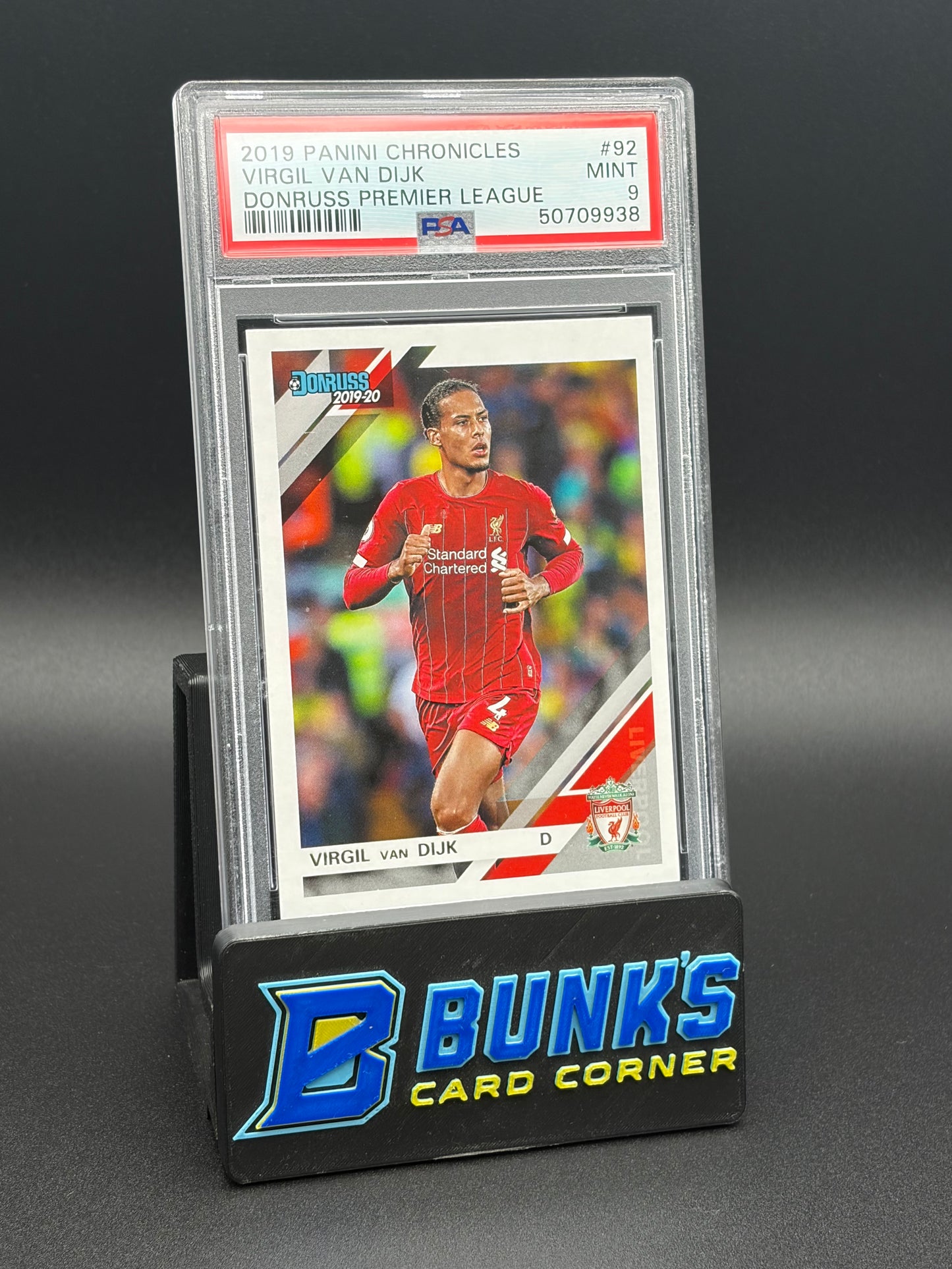 2019 Virgil Van Dijk Donruss Premier League PSA 9