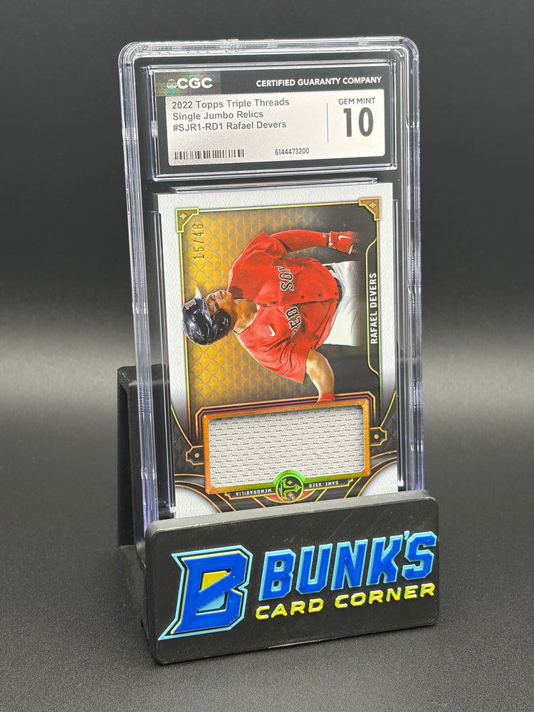 2022 Rafael Devers Single Jumbo Relics Topps Triple Thread CGC 10 15/48