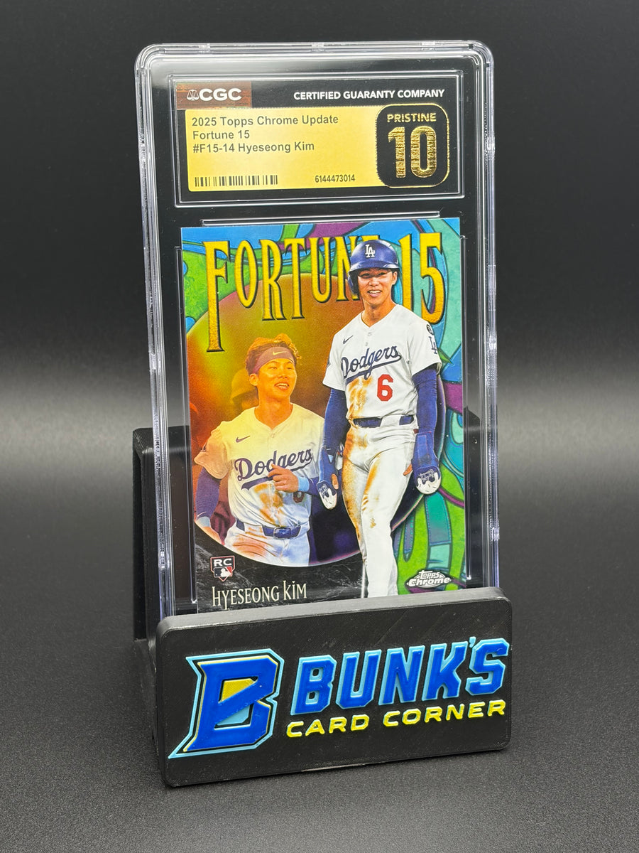 2025 Hyeseong Kim Fortune 15 Topps Chrome Update CGC Pristine 10 RC