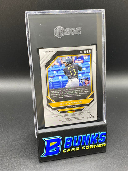 2021 Ke'Bryan Hayes Rookie Auto. Red Donut Circles SGC 10/10 (Box B67)
