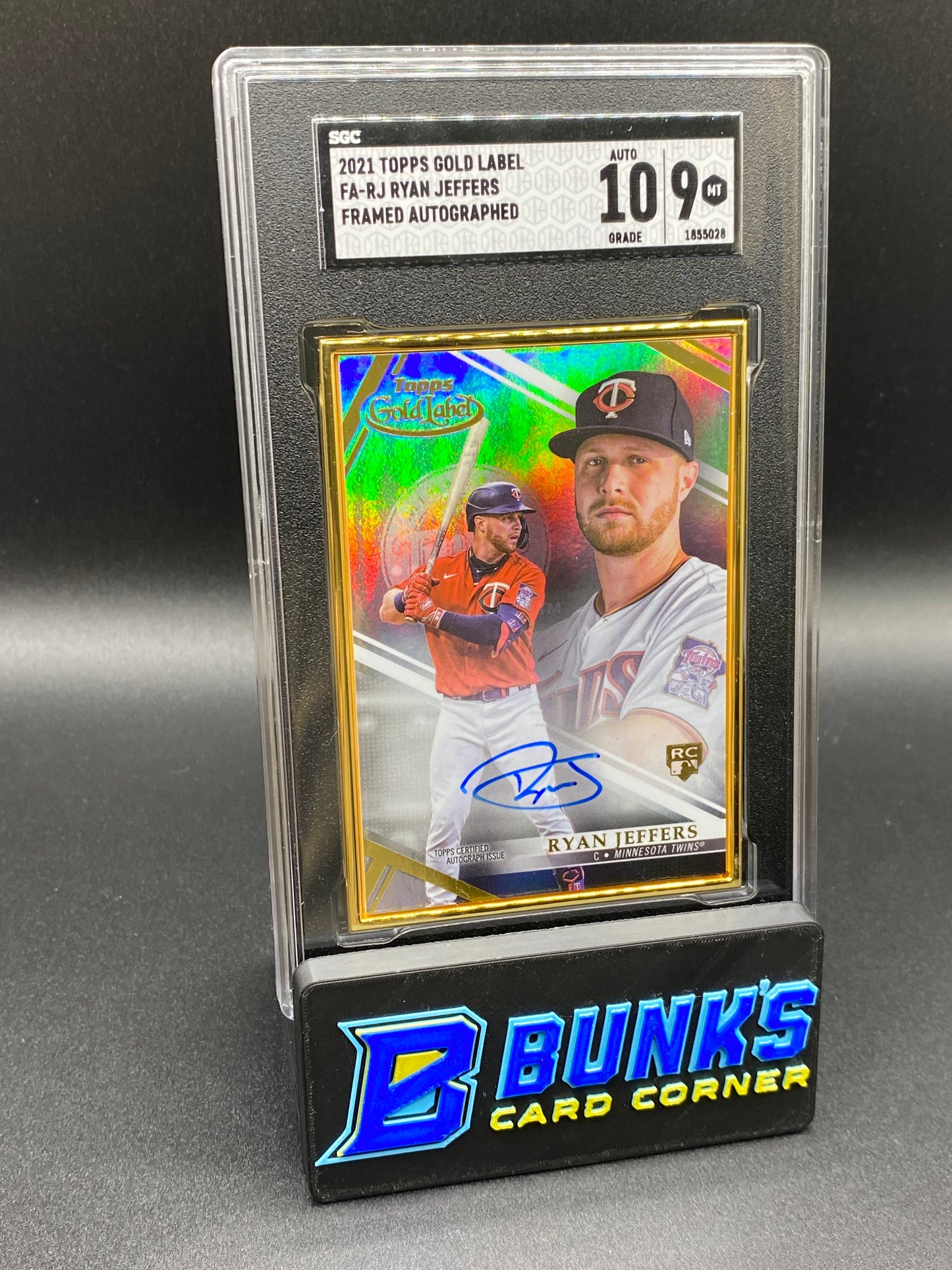 2021 Ryan Jeffers Framed Auto. SGC 10/9 (Box B67)