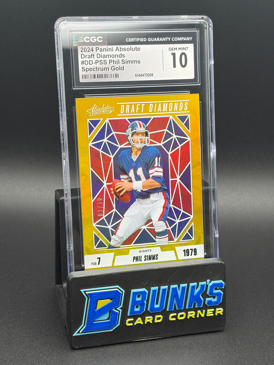 2024 Phil Simms Spectrum Gold Draft Diamonds Panini Absolute CGC 10 7/10