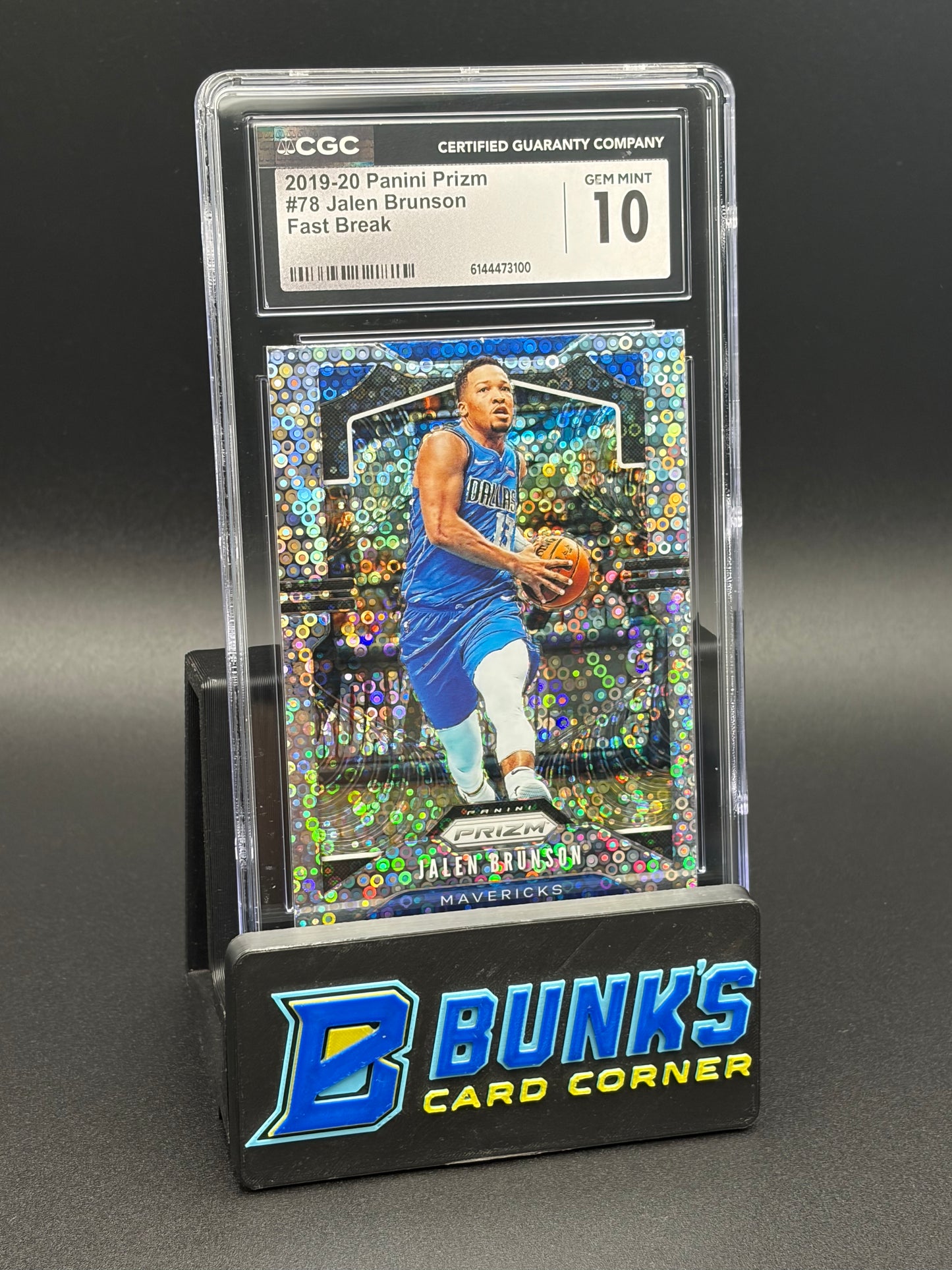 2019-20 Jalen Brunson Fast Break Panini Prizm CGC 10