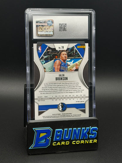 2019-20 Jalen Brunson Fast Break Panini Prizm CGC 10