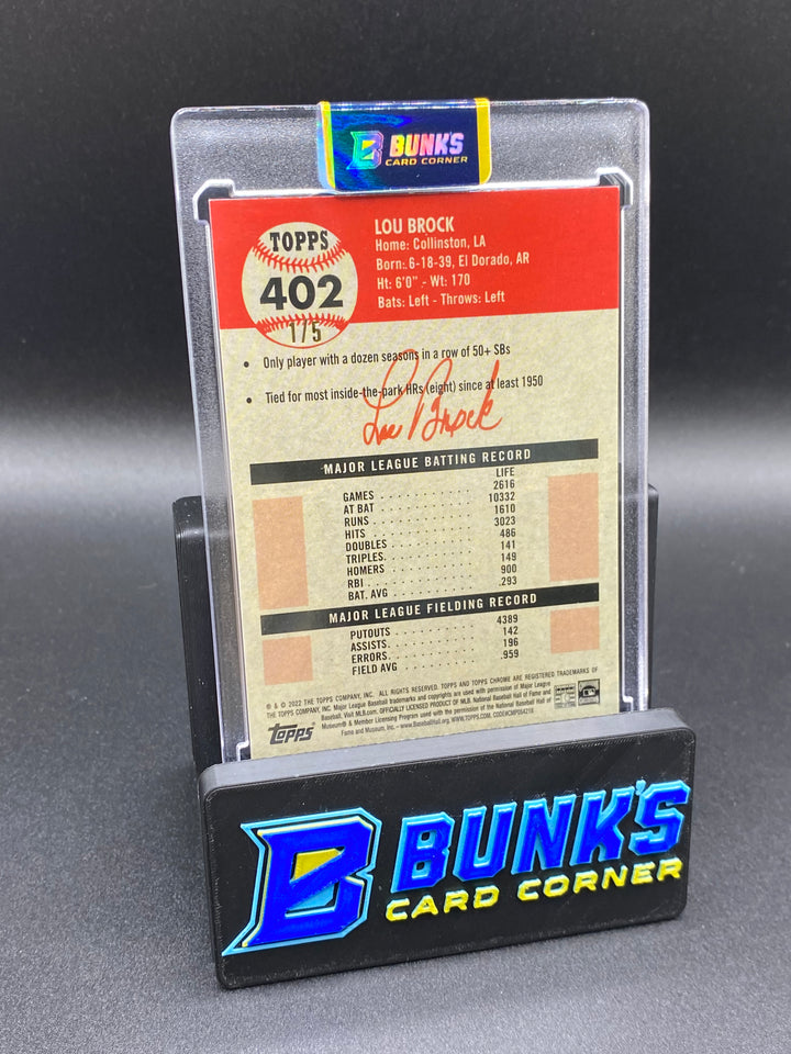 2022 Lou Brock Red Chrome 1/5 (Box B67)