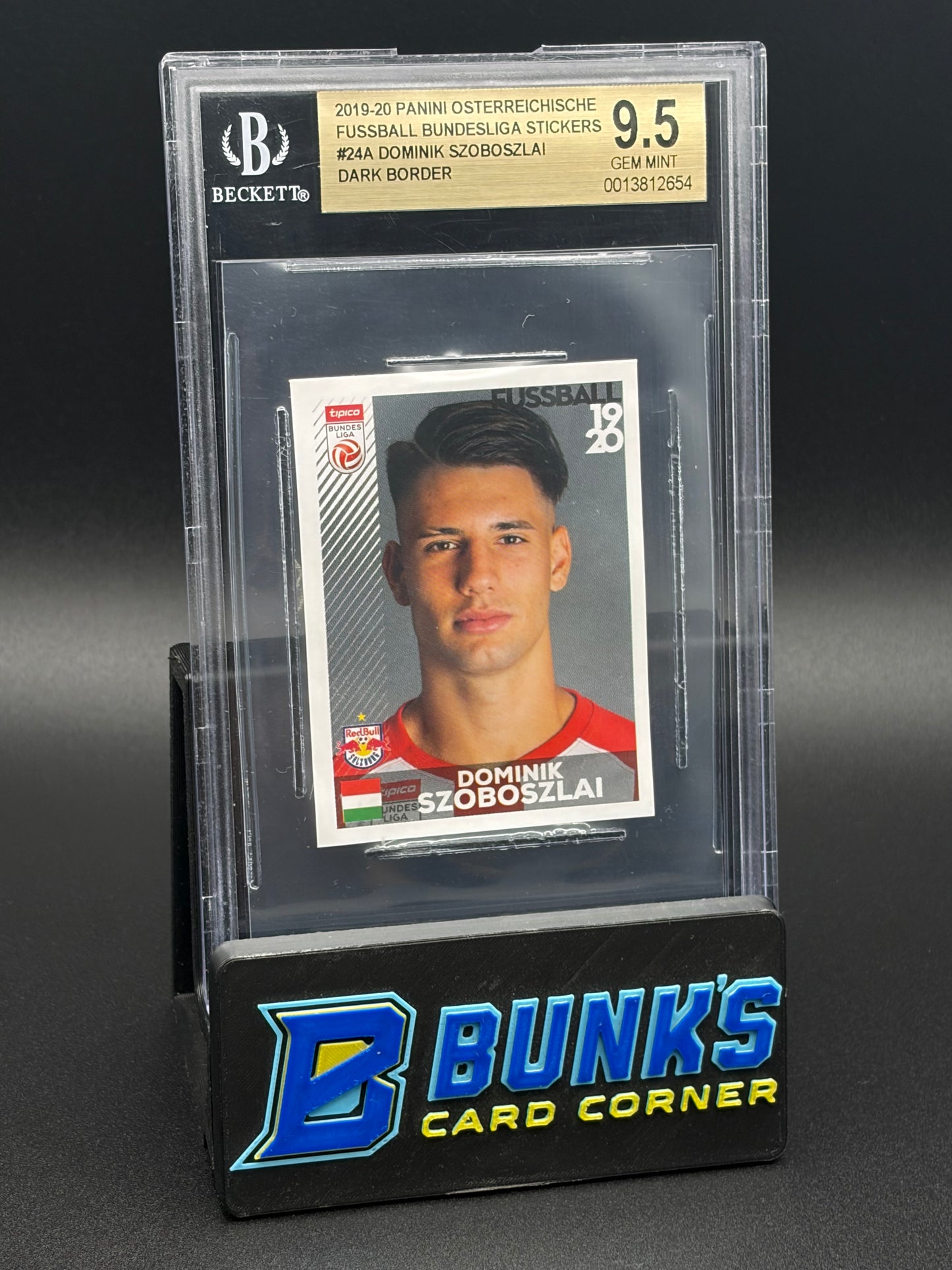 2019-20 Dominik Szoboszlai Dark Border Fussball Bundesliga Stickers Beckett 9.5