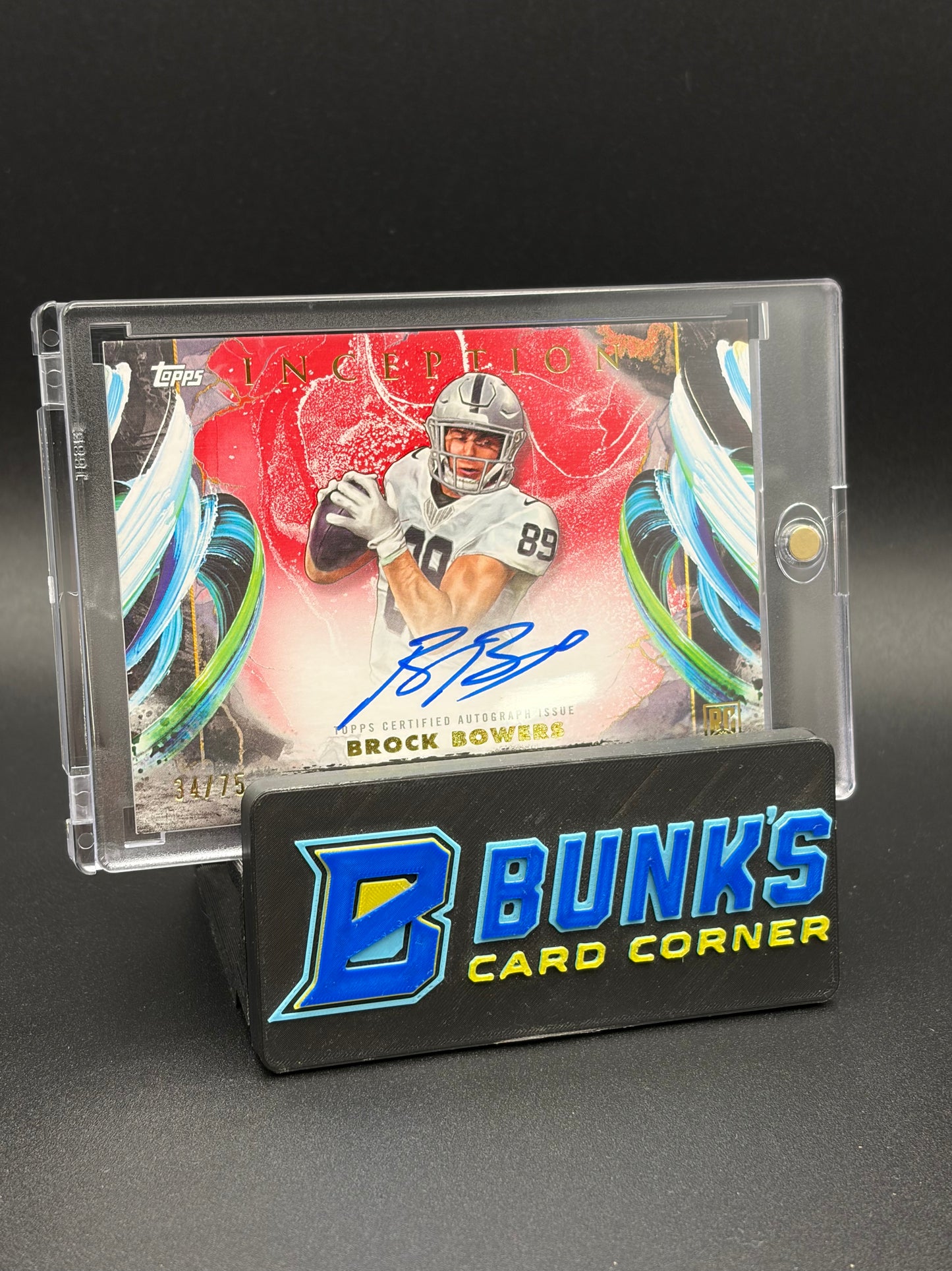 2024 Brock Bowers Rookie Auto Variation Topps Inception 34/75