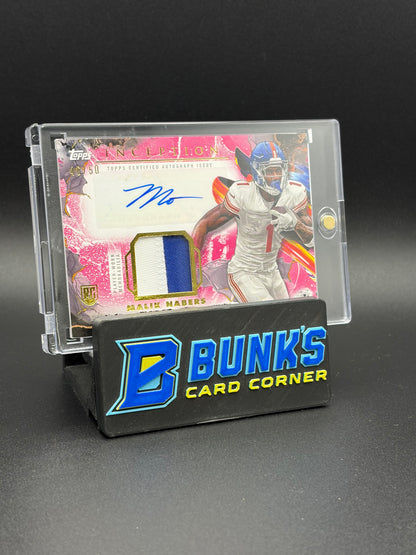 2024 Malik Nabers Provenance Patch Auto Topps Inception 46/50 RC