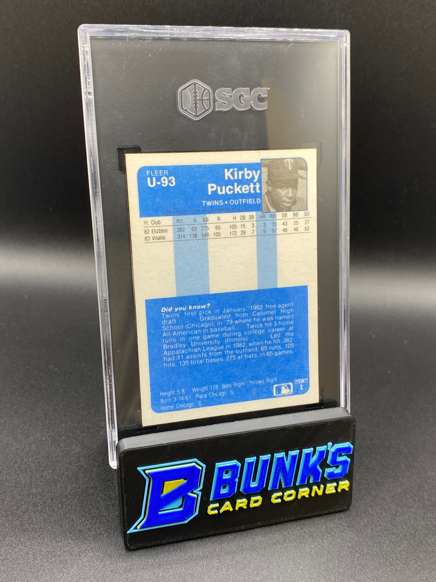 1984 Kirby Puckett SGC 7 (Box B68)