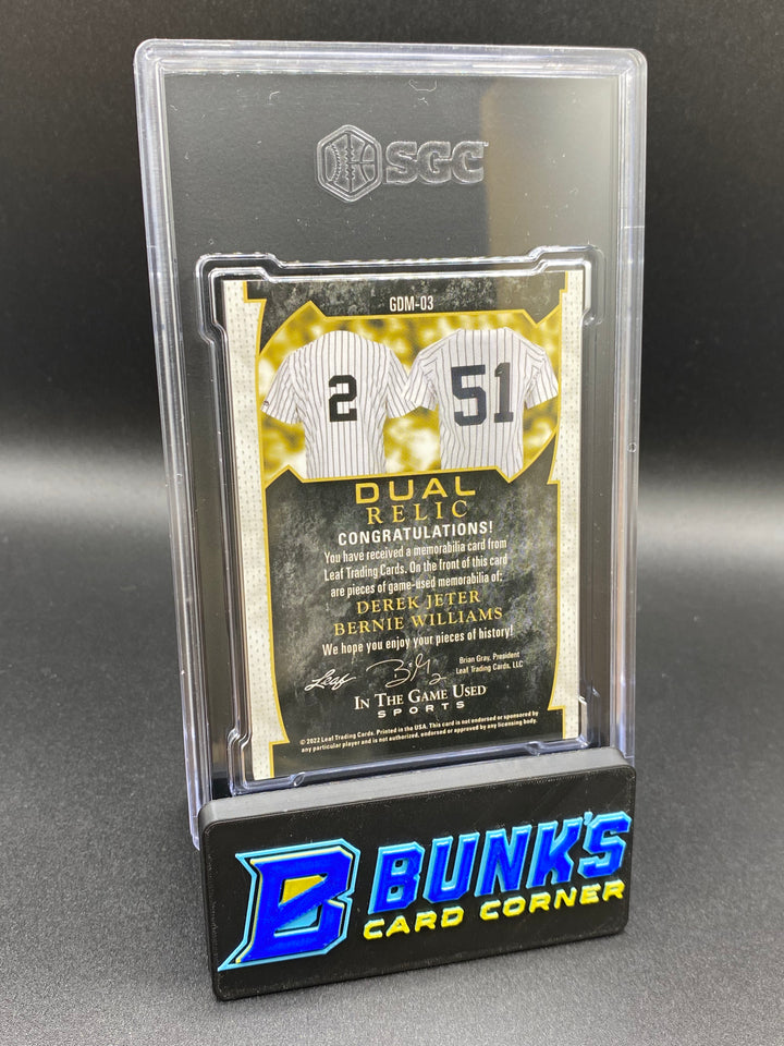 2022 Jeter/Williams Silver Sparkle Patches SGC 9 (Box B68)