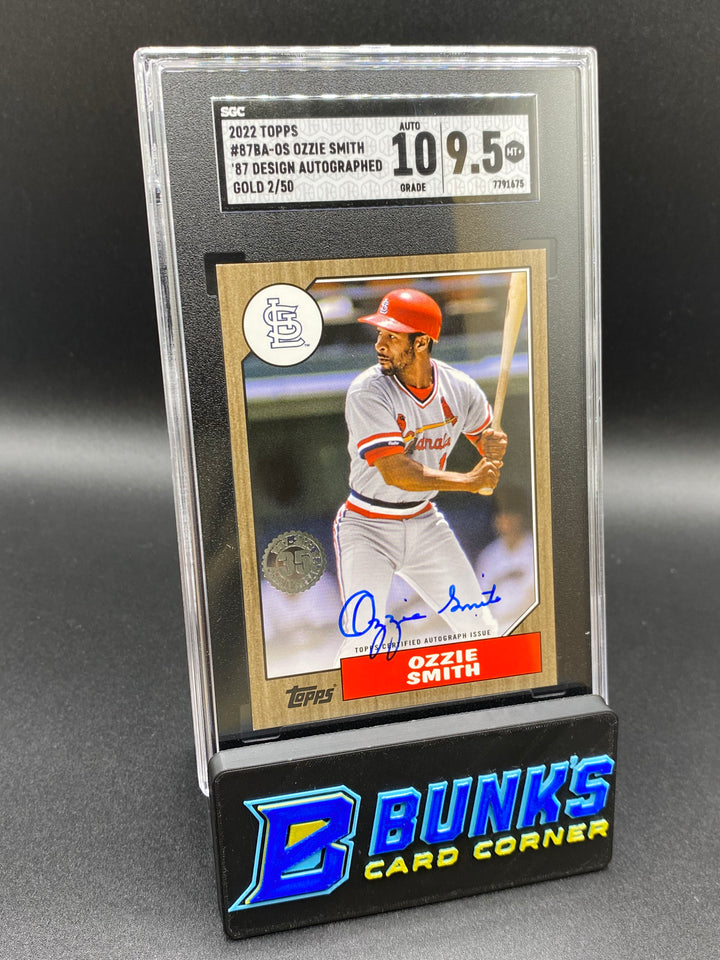 2022 Ozzie Smith Gold Auto. 2/50 SGC 10/9.5 (Box B68)