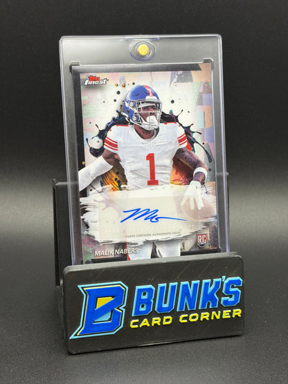 2024 Malik Nabers Finest Career Rookie Auto