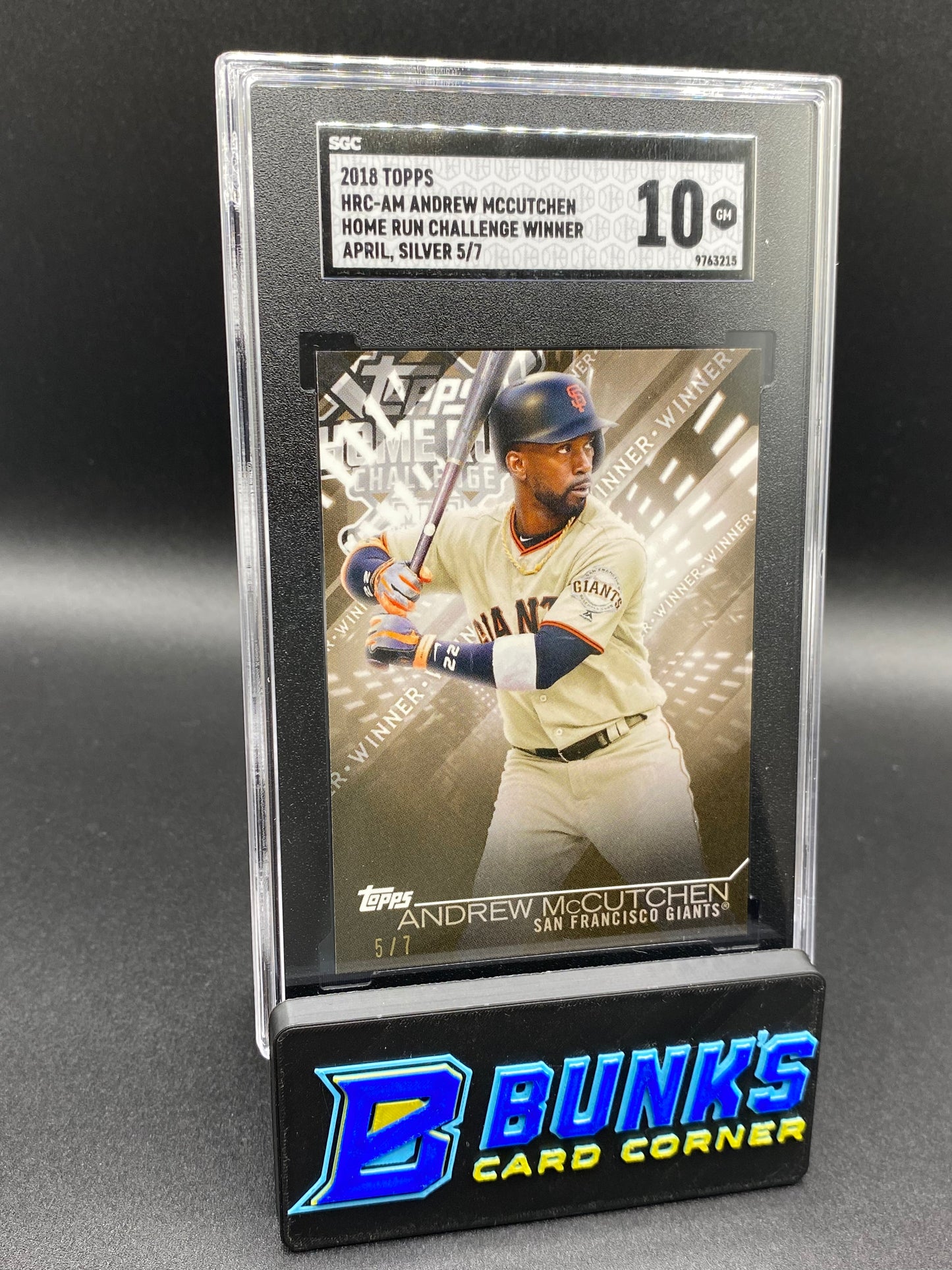 2018 Andrew McCutchen Silver 5/7 SGC 10 (Box B68)