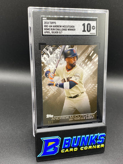 2018 Andrew McCutchen Silver 5/7 SGC 10 (Box B68)