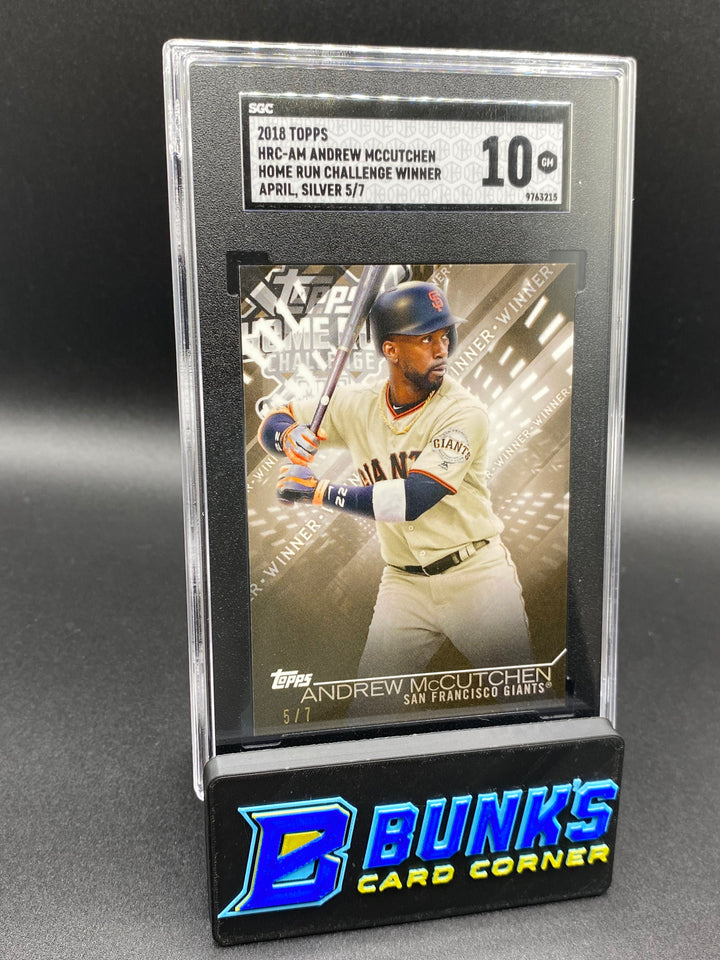 2018 Andrew McCutchen Silver 5/7 SGC 10 (Box B68)
