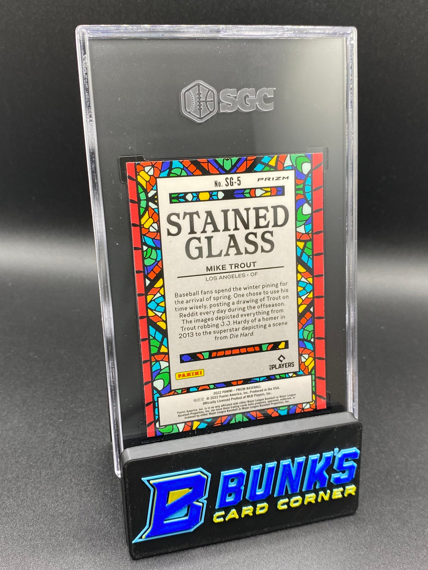 2022 Mike Trout Stained Glass Silver Prizm SGC 10 (Box B68)