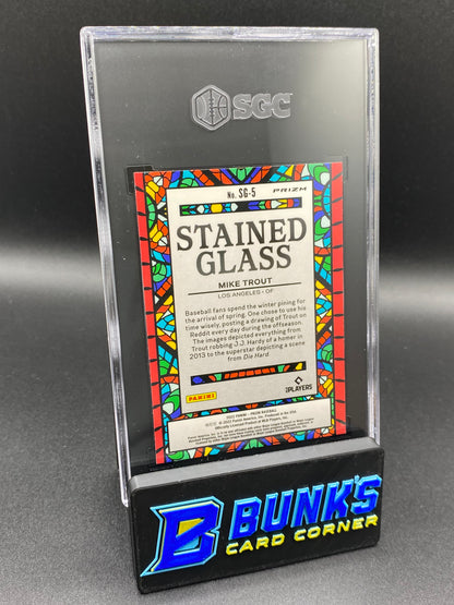 2022 Mike Trout Stained Glass Silver Prizm SGC 10 (Box B68)