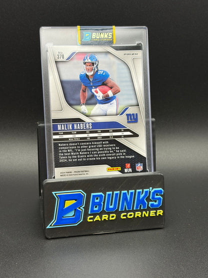 2024 Malik Nabers Prizm Silver RC