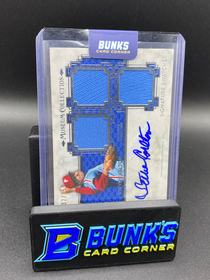 2014 Steve Carlton Auto. Triple Jersey Relic SP (Box B68)