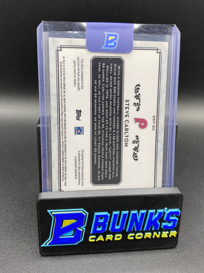 2014 Steve Carlton Auto. Triple Jersey Relic SP (Box B68)