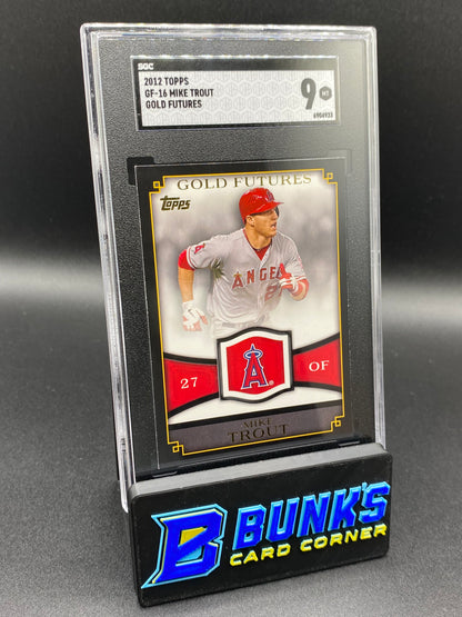 2012 Mike Trout Fold Futures SGC 9 (Box B68)