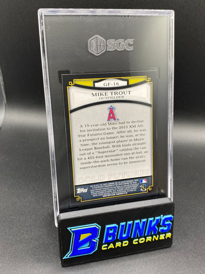 2012 Mike Trout Fold Futures SGC 9 (Box B68)