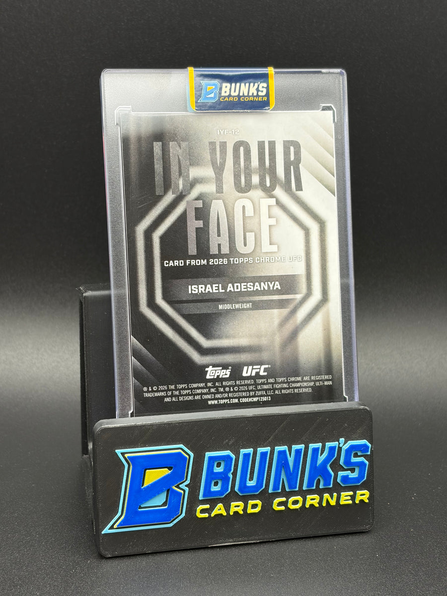 2026 Israel Adesanya In Your Face Topps 17/25