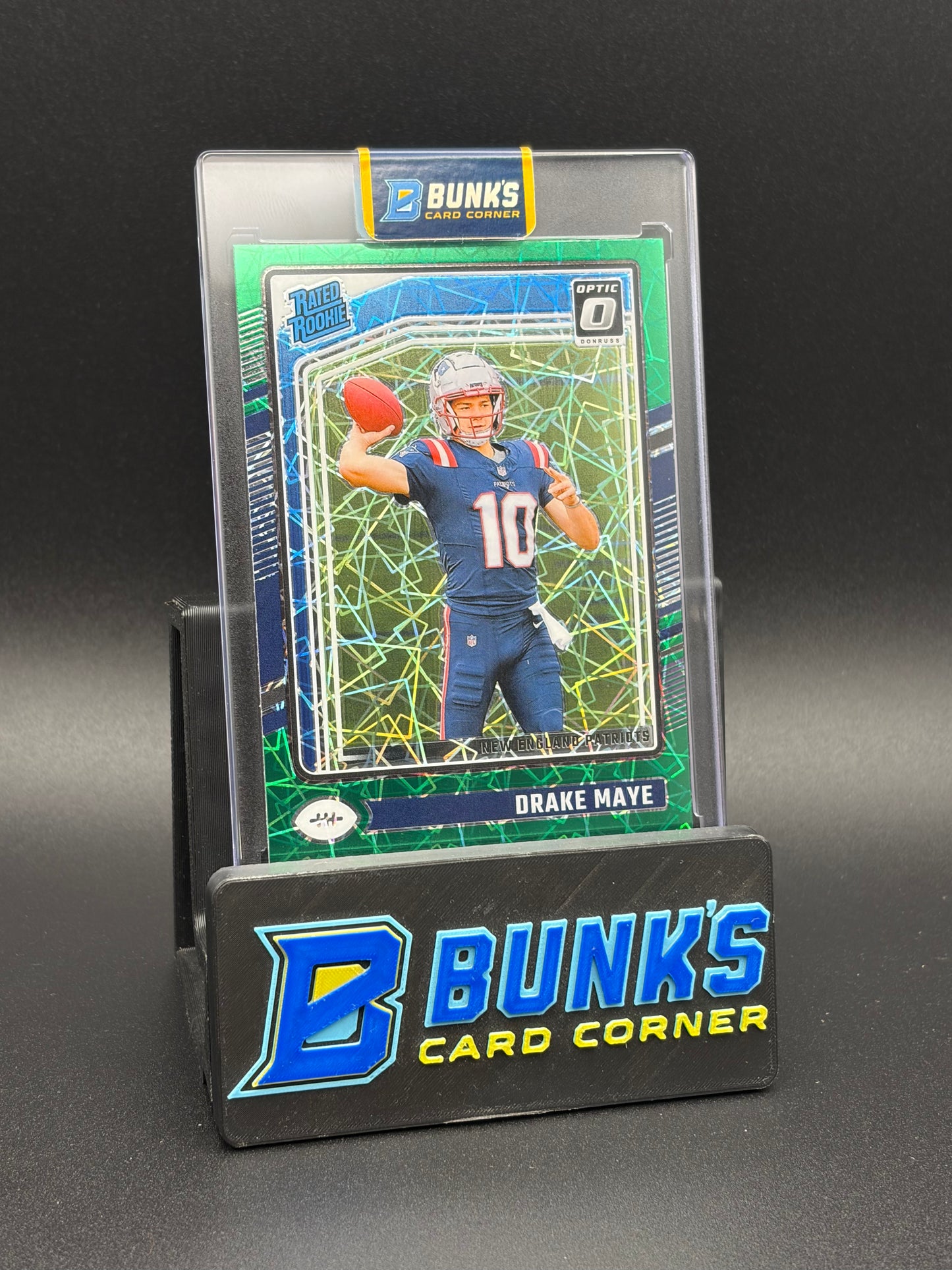 2024 Drake Maye Donruss Optic Panini Green Velocity SP RC