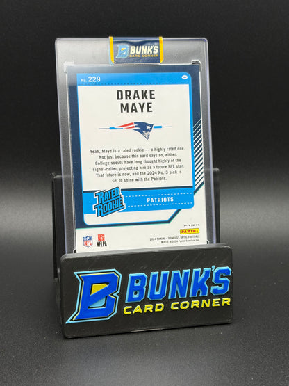 2024 Drake Maye Donruss Optic Panini Green Velocity SP RC