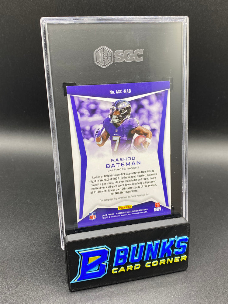 2022 Rashod Bateman Ascension Auto. Red SGC Auto 10