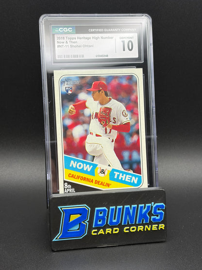 2018 Shohei Ohtani Now & Then Heritage High Numbers CGC 10 RC