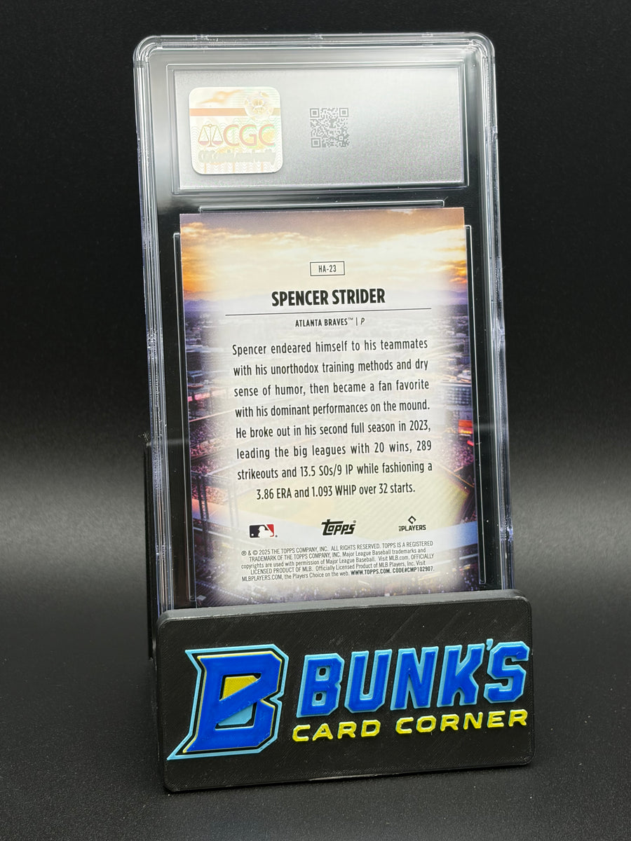 2025 Spencer Strider Home Field Advantage Topps CGC 10 SP