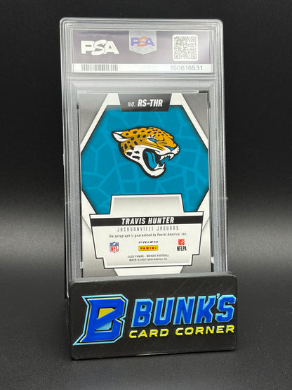2025 Travis Hunter Rookie Scripts Mosaic PSA 10 Auto 10 RC