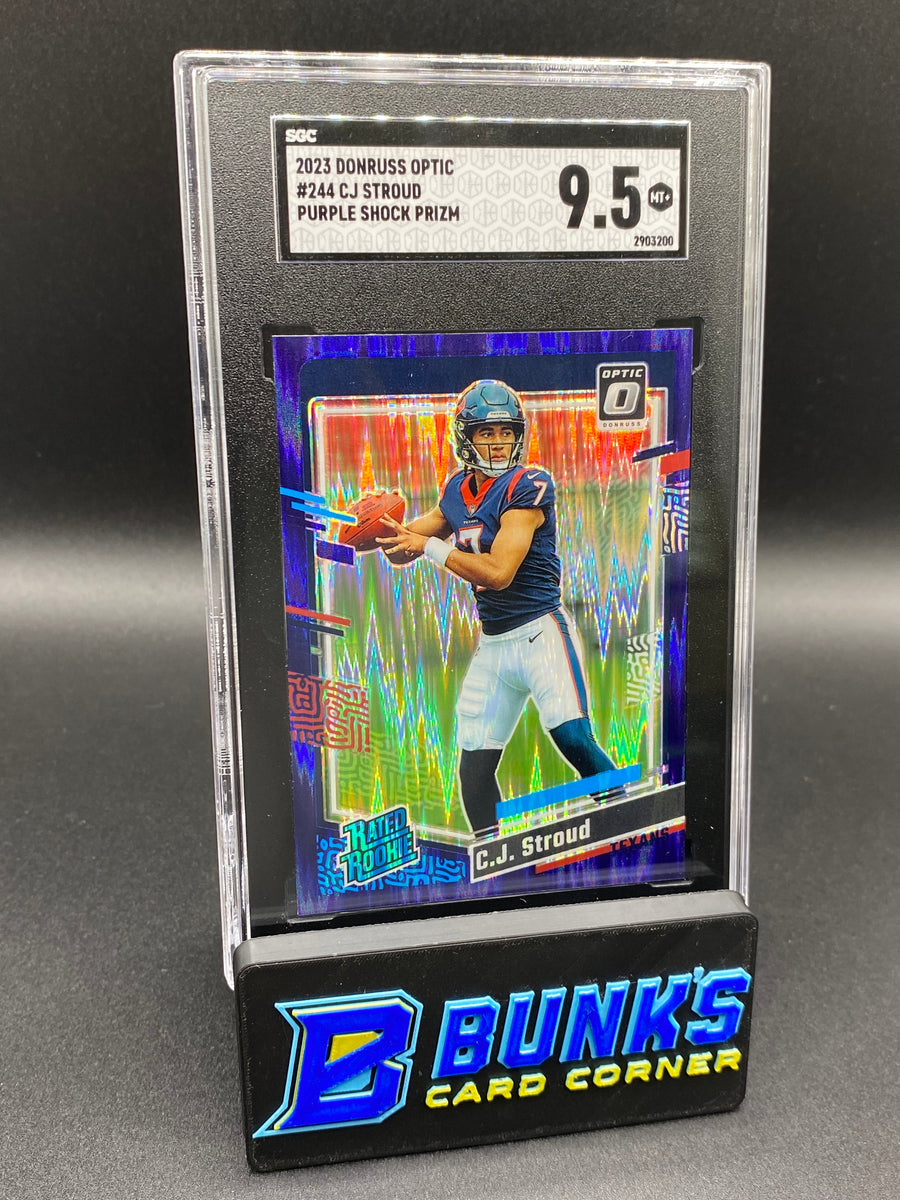 2023 CJ Stroud Purple Shock Prizm SGC 9.5