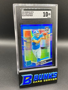 2023 Sam LaPorta Blue Hyper Prizm SGC 10 (Box B66)