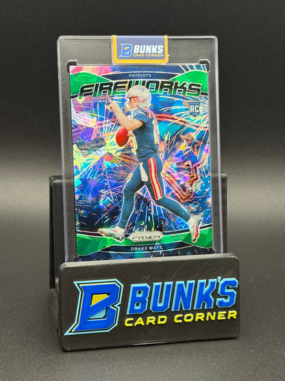 2024 Drake Maye Prizm Fireworks Refractor RC