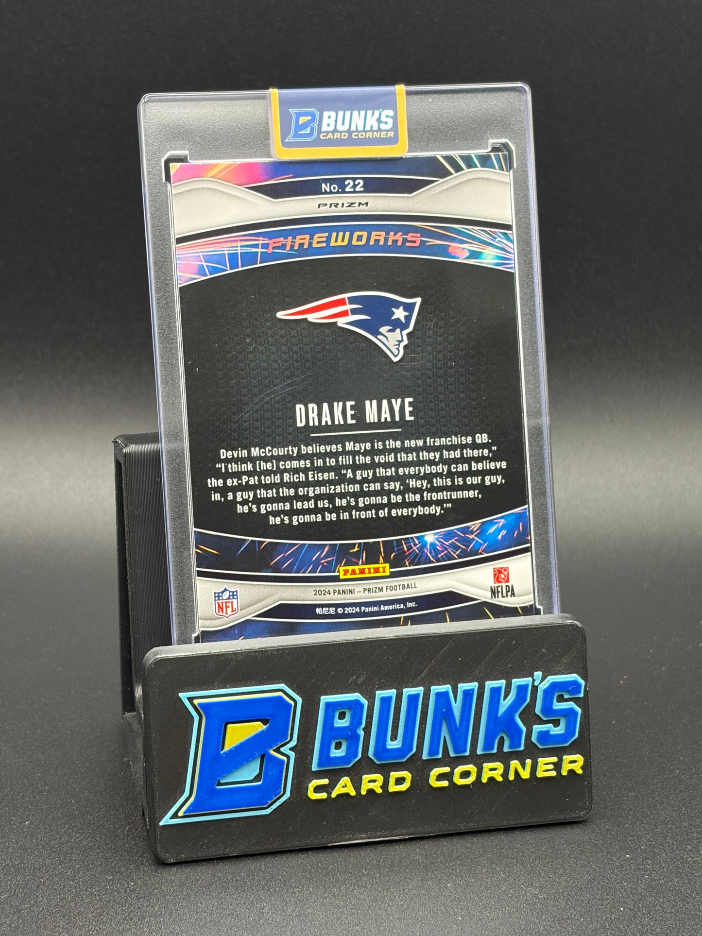 2024 Drake Maye Prizm Fireworks Refractor RC