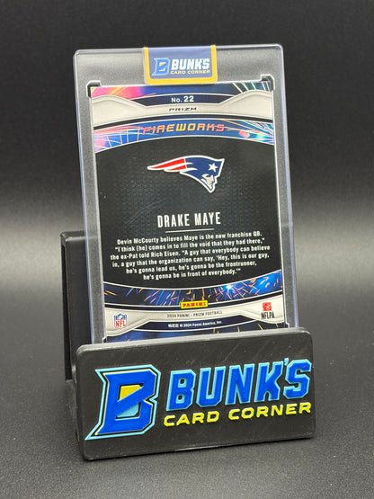 2024 Drake Maye Prizm Fireworks Refractor RC