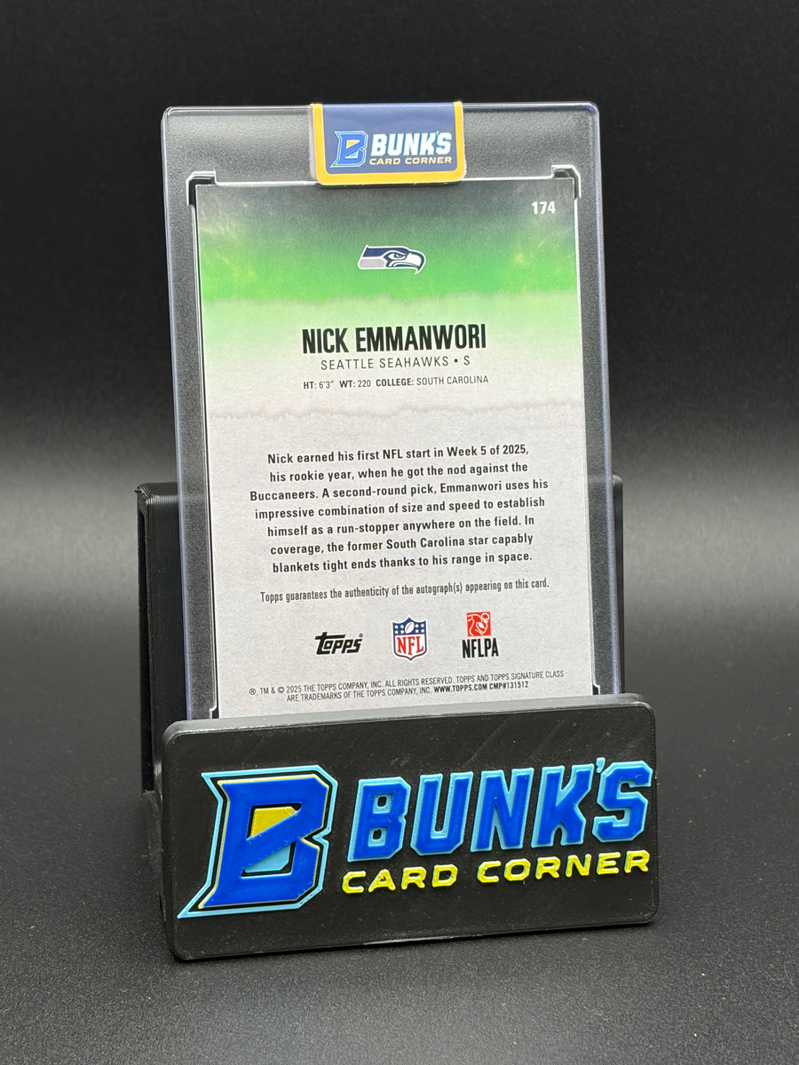 2025 Nick Emmanwori Red & Green Topps Class RC