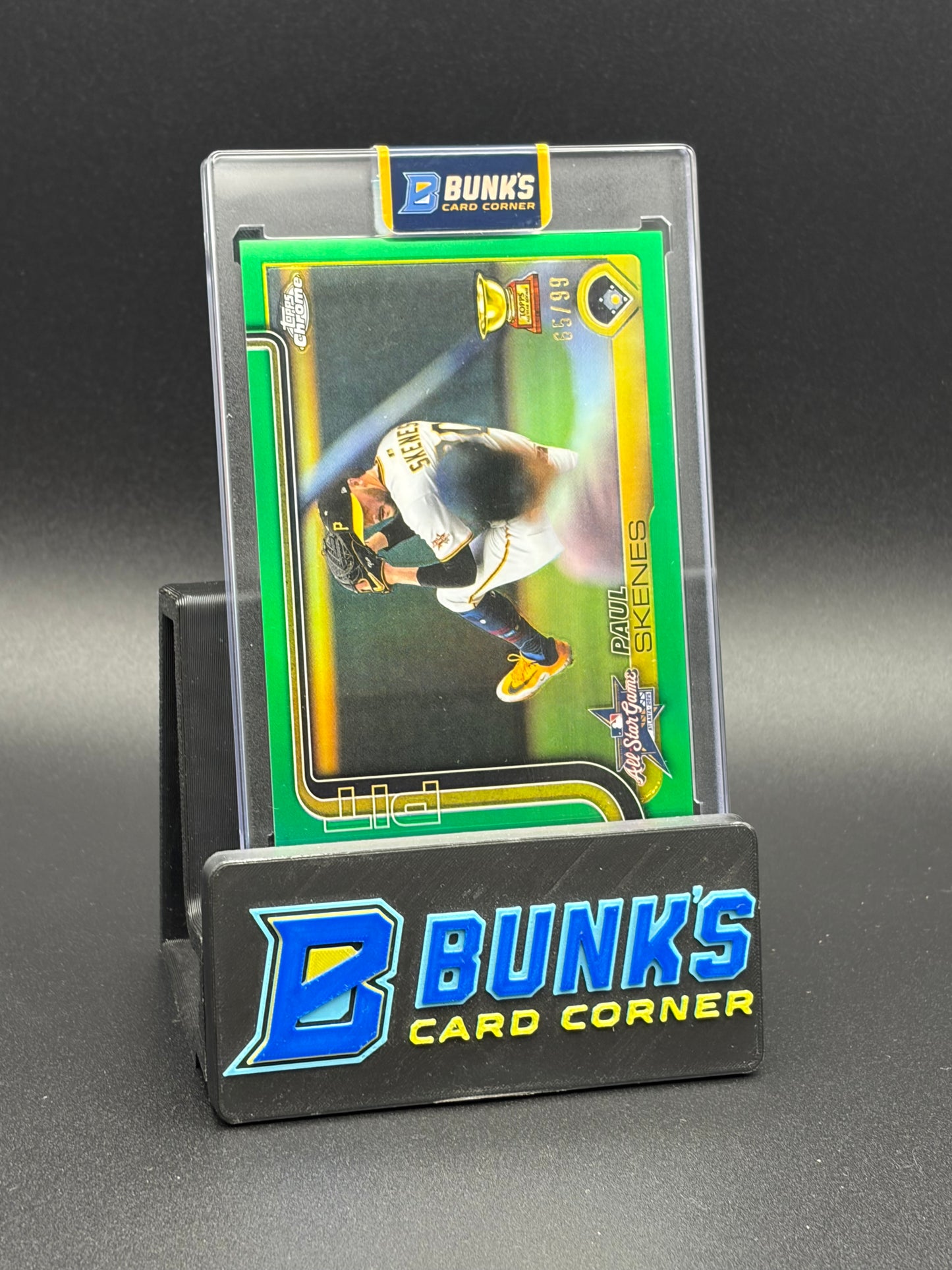 2025 Paul Skenes Topps Chrome All Star Game Creds Variation Green Refractor 65/99