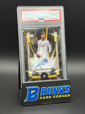 2024-25 Jude Bellingham Black Lazer Auto Gold Topps Chrome PSA 10 29/50